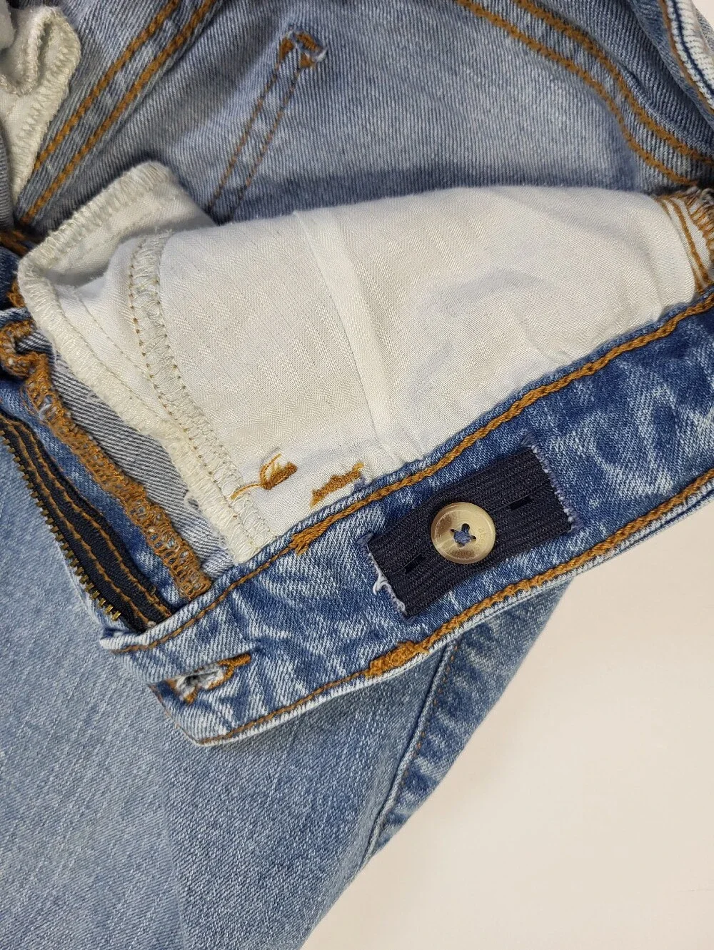 Abercrombie Kids High Rise Wide Leg Jeans Lace Bow Girl's Size 11/12 Adjustable